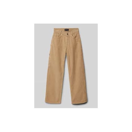 Spodnie sztruksowe o kroju Regular Fit z 5 kieszeniami ze sklepu Peek&Cloppenburg  w kategorii Spodnie chłopięce - zdjęcie 177844971