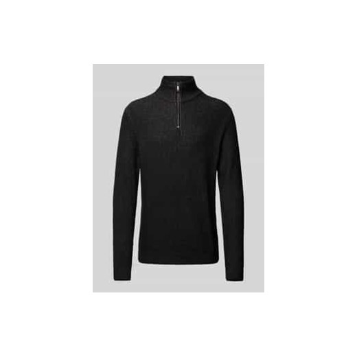 Sweter z dzianiny z kołnierzem ze sklepu Peek&Cloppenburg  w kategorii Swetry męskie - zdjęcie 177845702