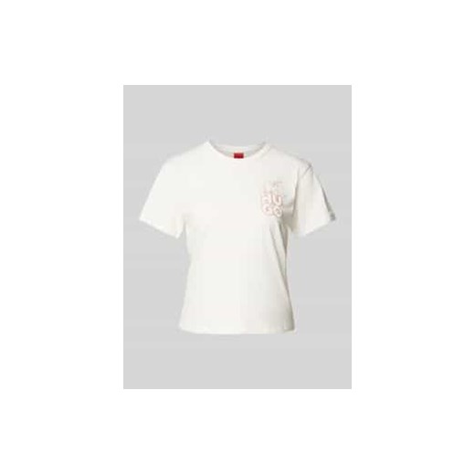 T-shirt z nadrukiem z logo model ‘Destrel’ ze sklepu Peek&Cloppenburg  w kategorii Bluzki damskie - zdjęcie 177845862