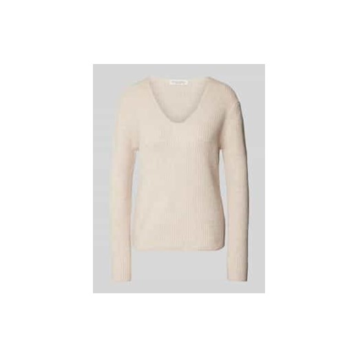 Sweter z dzianiny z dekoltem w serek ze sklepu Peek&Cloppenburg  w kategorii Swetry damskie - zdjęcie 177845880