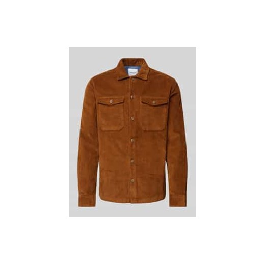 Koszula sztruksowa o kroju regular fit z kieszeniami z patką na piersi model ‘EDDIE’ ze sklepu Peek&Cloppenburg  w kategorii Koszule męskie - zdjęcie 177846351