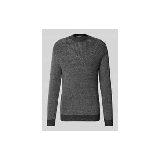 Sweter z dzianiny z okrągłym dekoltem ze sklepu Peek&Cloppenburg  w kategorii Swetry męskie - zdjęcie 177846760