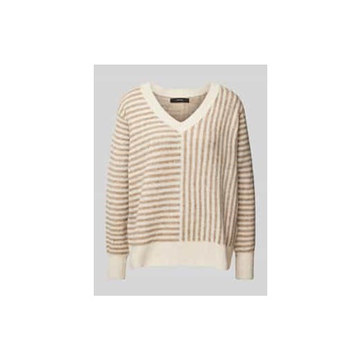 Sweter o kroju comfort fit z dzianiny ze wzorem w poprzeczne paski model ‘URANUS’ ze sklepu Peek&Cloppenburg  w kategorii Swetry damskie - zdjęcie 177847023