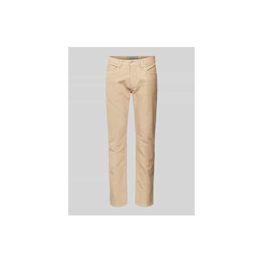 Spodnie sztruksowe o kroju tapered fit z bawełną model ‘LYON’ ze sklepu Peek&Cloppenburg  w kategorii Spodnie męskie - zdjęcie 177847400