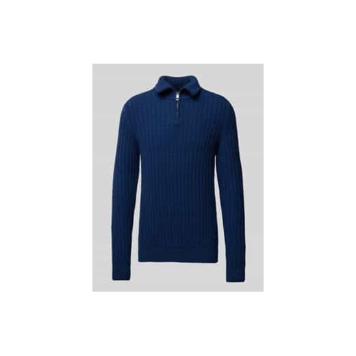 Sweter z dzianiny z kołnierzem ze sklepu Peek&Cloppenburg  w kategorii Swetry męskie - zdjęcie 177847532