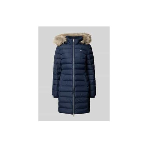 Płaszcz pikowany z obszyciem ze sztucznego futra model ‘ESSENTIAL’ ze sklepu Peek&Cloppenburg  w kategorii Płaszcze damskie - zdjęcie 177847852
