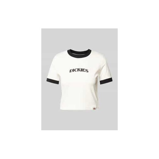 T-shirt krótki z nadrukiem z logo ze sklepu Peek&Cloppenburg  w kategorii Bluzki damskie - zdjęcie 177848040