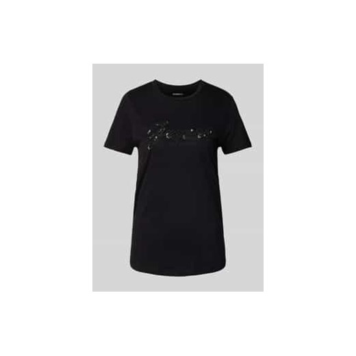 T-shirt z wiskozy z obszyciem kamieniami stras ze sklepu Peek&Cloppenburg  w kategorii Bluzki damskie - zdjęcie 177848053