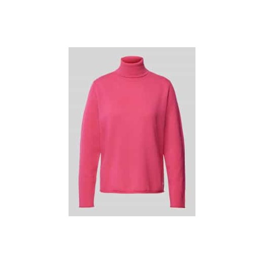 Sweter z dzianiny z prążkowanym golfem ze sklepu Peek&Cloppenburg  w kategorii Swetry damskie - zdjęcie 177848121