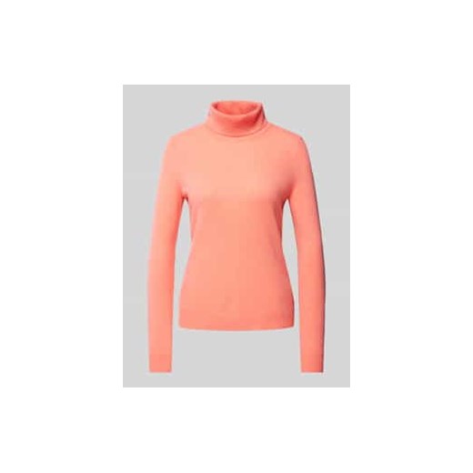Sweter z wywijanym kołnierzem z prążkowanymi wykończeniami ze sklepu Peek&Cloppenburg  w kategorii Swetry damskie - zdjęcie 177848123