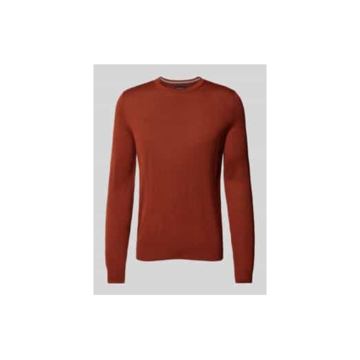 Sweter z dzianiny z okrągłym dekoltem ze sklepu Peek&Cloppenburg  w kategorii Swetry męskie - zdjęcie 177848211