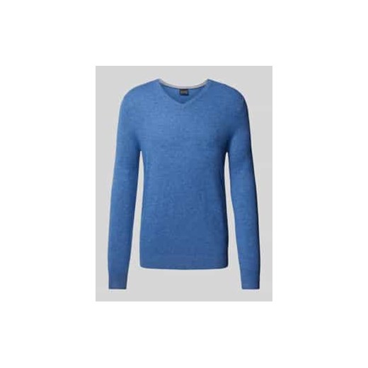 Sweter z dzianiny z prążkowanymi wykończeniami ze sklepu Peek&Cloppenburg  w kategorii Swetry męskie - zdjęcie 177848751