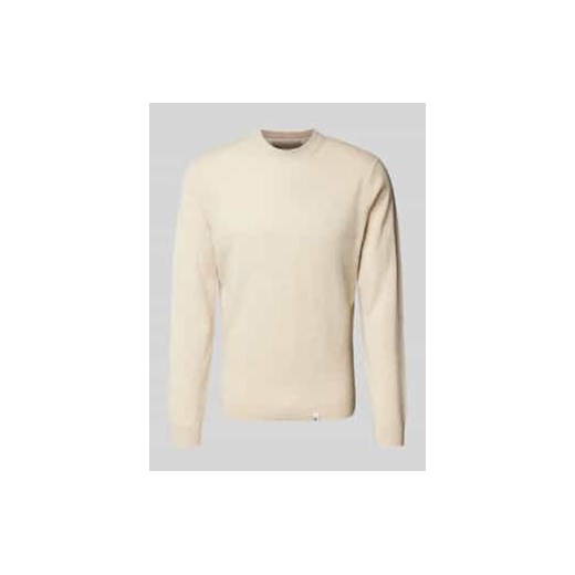 Sweter z dzianiny z detalami z logo ze sklepu Peek&Cloppenburg  w kategorii Swetry męskie - zdjęcie 177849012