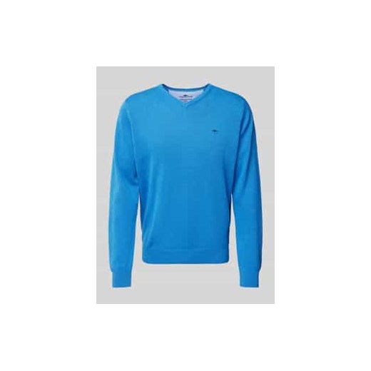 Sweter z dzianiny z wyhaftowanym logo ze sklepu Peek&Cloppenburg  w kategorii Swetry męskie - zdjęcie 177849181