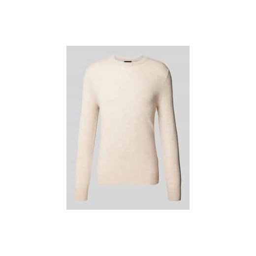 Sweter z dzianiny z prążkowanymi wykończeniami ze sklepu Peek&Cloppenburg  w kategorii Swetry męskie - zdjęcie 177849192