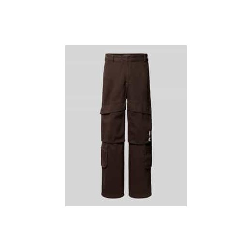 Spodnie cargo o kroju baggy fit z nadrukiem z logo ze sklepu Peek&Cloppenburg  w kategorii Spodnie męskie - zdjęcie 177850012