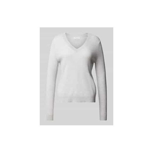 Sweter z dzianiny z prążkowanymi wykończeniami ze sklepu Peek&Cloppenburg  w kategorii Swetry damskie - zdjęcie 177850042