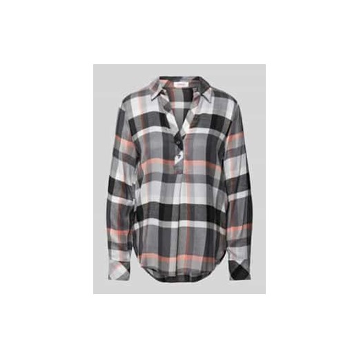 Bluzka o kroju regular fit z mieszanki wiskozy i modalu ze wzorem w kratę ze sklepu Peek&Cloppenburg  w kategorii Koszule damskie - zdjęcie 177850112