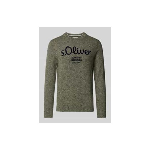 Sweter z dzianiny o kroju regular fit z logo ze sklepu Peek&Cloppenburg  w kategorii Swetry męskie - zdjęcie 177850234