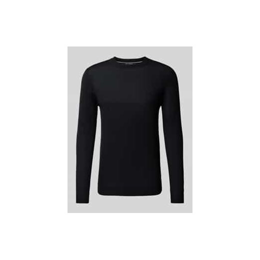Sweter z dzianiny z okrągłym dekoltem ze sklepu Peek&Cloppenburg  w kategorii Swetry męskie - zdjęcie 177850290