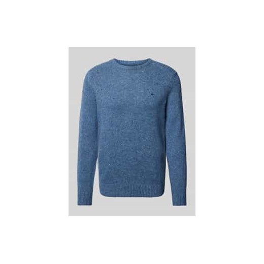 Sweter z dzianiny z mieszanki wełny z okrągłym dekoltem ze sklepu Peek&Cloppenburg  w kategorii Swetry męskie - zdjęcie 177850362