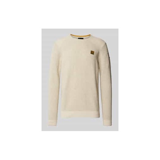 Sweter z dzianiny z detalem z logo ze sklepu Peek&Cloppenburg  w kategorii Swetry męskie - zdjęcie 177850450