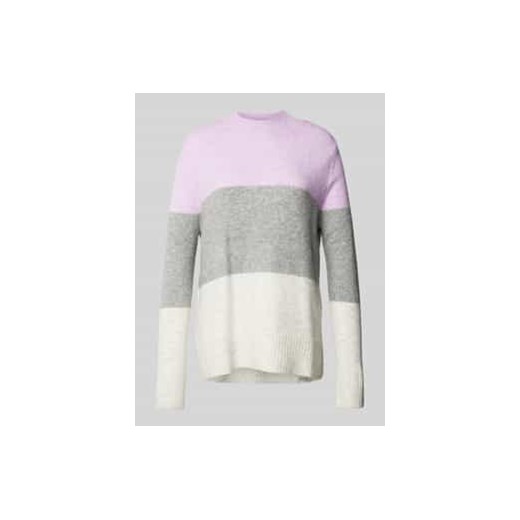 Sweter z dzianiny o kroju regular fit z bawełny w stylu Colour Blocking ze sklepu Peek&Cloppenburg  w kategorii Swetry damskie - zdjęcie 177850662