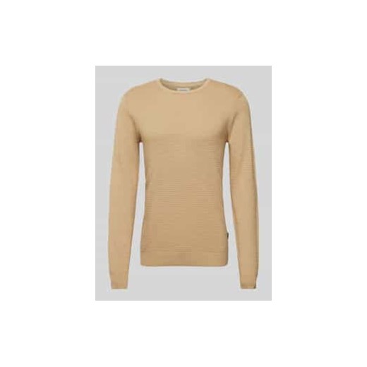 Sweter z dzianiny z fakturowanym wzorem ze sklepu Peek&Cloppenburg  w kategorii Swetry męskie - zdjęcie 177850863