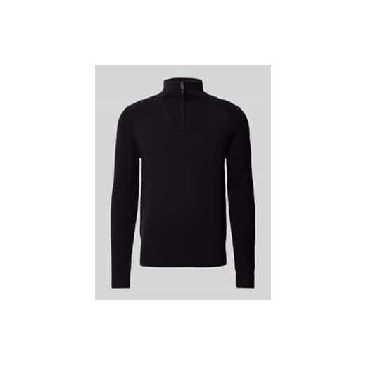Sweter z dzianiny z mieszanki wełny lana z kołnierzem ze sklepu Peek&Cloppenburg  w kategorii Swetry męskie - zdjęcie 177851052