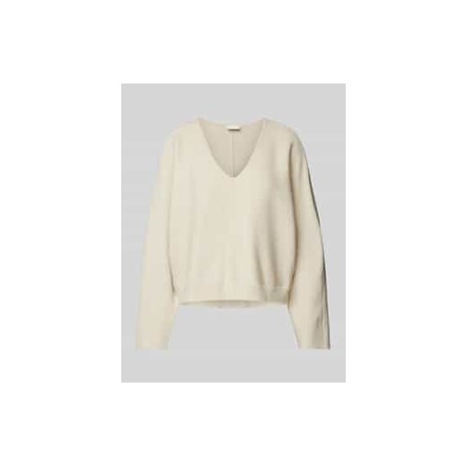 Sweter z dzianiny z prążkowanymi wykończeniami model ‘ADALIN’ ze sklepu Peek&Cloppenburg  w kategorii Swetry damskie - zdjęcie 177851103