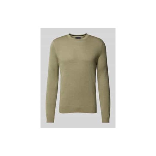 Sweter z dzianiny z okrągłym dekoltem ze sklepu Peek&Cloppenburg  w kategorii Swetry męskie - zdjęcie 177851421