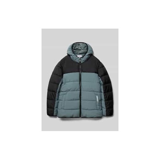 Kurtka pikowana o kroju regular fit z efektem Colour Blocking i podszewką z polaru ze sklepu Peek&Cloppenburg  w kategorii Kurtki chłopięce - zdjęcie 177851843
