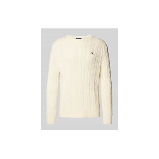 Sweter z dzianiny z prążkowanymi wykończeniami model ‘DRIVER’ ze sklepu Peek&Cloppenburg  w kategorii Swetry męskie - zdjęcie 177852191