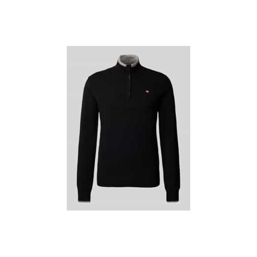 Sweter z dzianiny z wyhaftowanym logo model ‘DAIN’ ze sklepu Peek&Cloppenburg  w kategorii Swetry męskie - zdjęcie 177852293