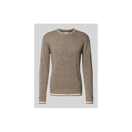 Sweter z dzianiny o kroju regular fit z naszywką z logo ze sklepu Peek&Cloppenburg  w kategorii Swetry męskie - zdjęcie 177852432