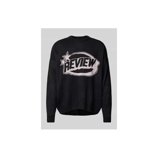 Sweter z dzianiny z nadrukiem z logo ze sklepu Peek&Cloppenburg  w kategorii Swetry męskie - zdjęcie 177852522
