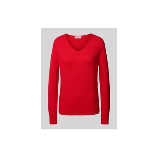 Sweter z dzianiny z prążkowanymi wykończeniami ze sklepu Peek&Cloppenburg  w kategorii Swetry damskie - zdjęcie 177852661