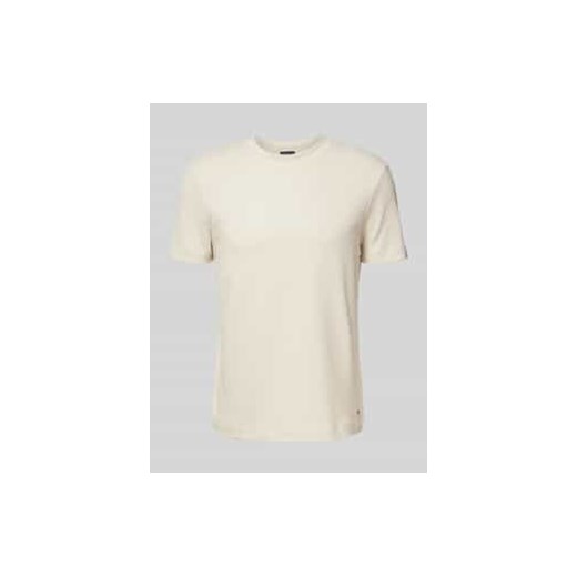 T-shirt z prążkowanym,okrągłym dekoltem model ‘Brandon’ ze sklepu Peek&Cloppenburg  w kategorii T-shirty męskie - zdjęcie 177852911