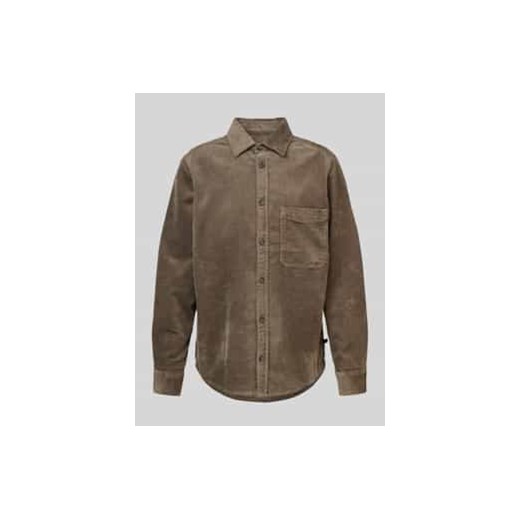 Koszula sztruksowa o kroju regular fit z kieszenią na piersi ze sklepu Peek&Cloppenburg  w kategorii Koszule męskie - zdjęcie 177852912
