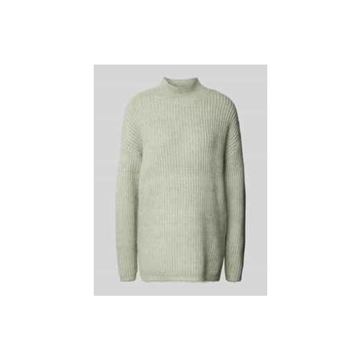 Sweter z dzianiny ze stójką i dodatkiem wełny ze sklepu Peek&Cloppenburg  w kategorii Swetry damskie - zdjęcie 177853324