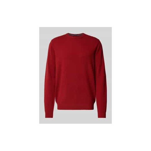Sweter z dzianiny z okrągłym dekoltem ze sklepu Peek&Cloppenburg  w kategorii Swetry męskie - zdjęcie 177853444