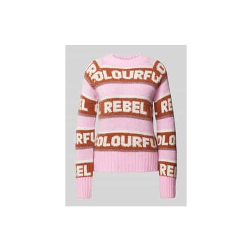 Sweter z dzianiny ze wzorem z logo na całej powierzchni ‘Ximenia’ ze sklepu Peek&Cloppenburg  w kategorii Swetry damskie - zdjęcie 177854043