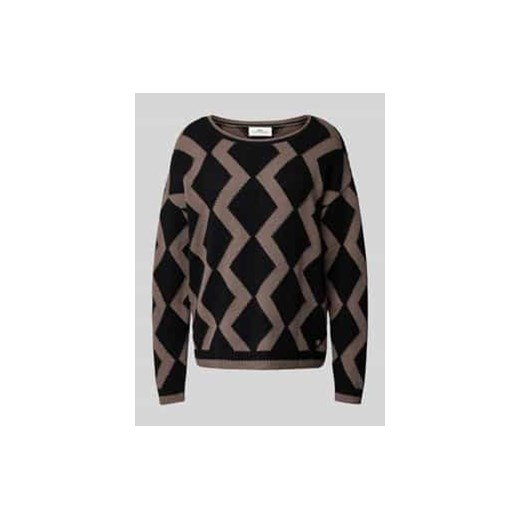 Sweter z dzianiny o kroju oversized z prążkowanymi wykończeniami ze sklepu Peek&Cloppenburg  w kategorii Swetry damskie - zdjęcie 177854151