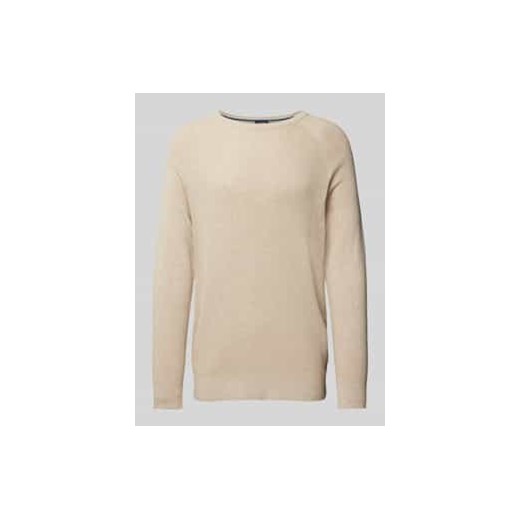 Sweter z dzianiny z prążkowanymi wykończeniami ze sklepu Peek&Cloppenburg  w kategorii Swetry męskie - zdjęcie 177854182