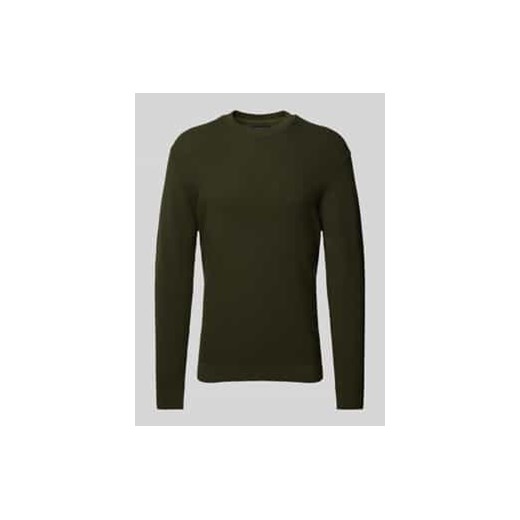 Sweter z dzianiny z detalem z logo model ‘lagoon’ ze sklepu Peek&Cloppenburg  w kategorii Swetry męskie - zdjęcie 177854301