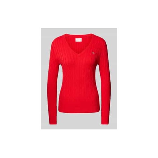 Sweter z dzianiny z prążkowanymi wykończeniami ze sklepu Peek&Cloppenburg  w kategorii Swetry damskie - zdjęcie 177854750
