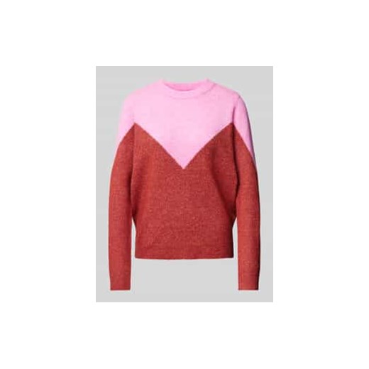 Sweter z dzianiny z okrągłym dekoltem ze sklepu Peek&Cloppenburg  w kategorii Swetry damskie - zdjęcie 177854883