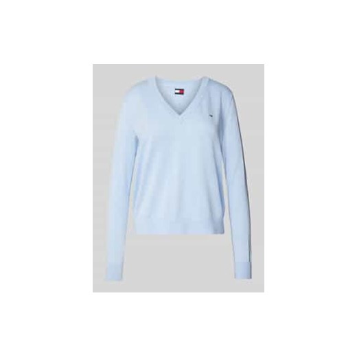 Sweter z dzianiny z wyhaftowanym logo ze sklepu Peek&Cloppenburg  w kategorii Swetry damskie - zdjęcie 177854944