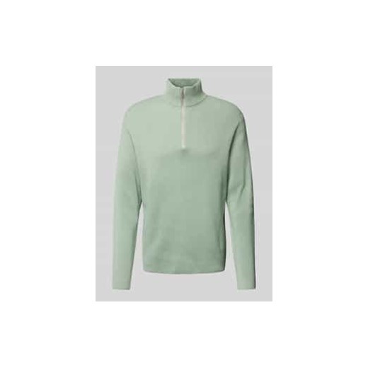 Sweter z dzianiny o kroju relaxed fit z efektem prążkowania ze sklepu Peek&Cloppenburg  w kategorii Swetry męskie - zdjęcie 177855094
