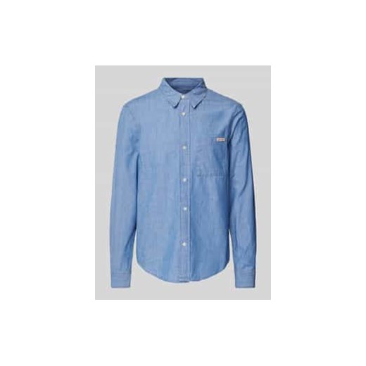 Koszula casualowa o kroju regular fit z kołnierzykiem typu kent model ‘CHAMBRAY’ ze sklepu Peek&Cloppenburg  w kategorii Koszule męskie - zdjęcie 177855250